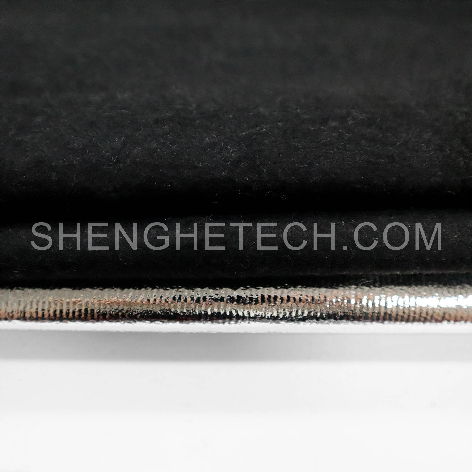 Pre-oxidized knitted brushed aluminum coated fabric,Pre-oxidized knitted brushed aluminum coated fabric