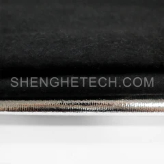 Pre-oxidized knitted brushed aluminum coated fabric,Pre-oxidized knitted brushed aluminum coated fabric