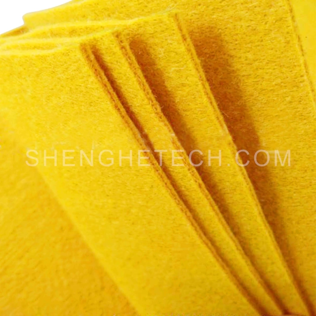 Polyimide needle felt