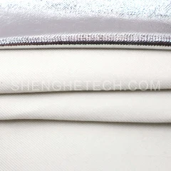 Aluminized viscose and fiberglass fabric